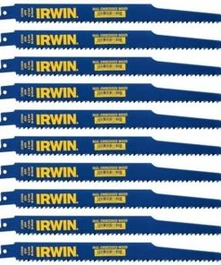 Wholesale ❤️ IRWIN Reciprocating Saw Blades 10-Pack Bi-Metal 9-in 6-TPI Wood/Nail Embedded Cutting Reciprocating Saw Blade 🤩