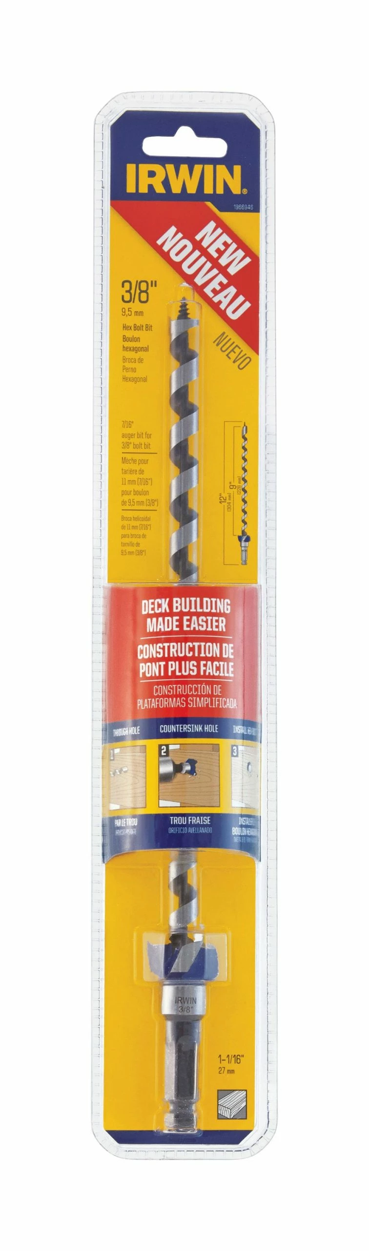 Discount ❤️ IRWIN Woodboring Drill Bits 3/8-in Woodboring Auger Drill Bit ⌛ 4 Discount ❤️ IRWIN Woodboring Drill Bits 3/8-in Woodboring Auger Drill Bit ⌛ - Image 2