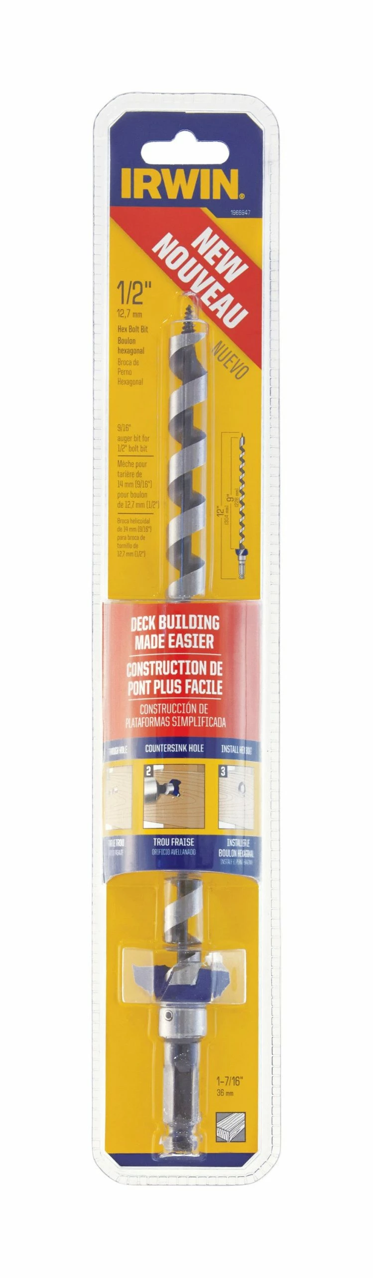 Deals ❤️ IRWIN Woodboring Drill Bits 1/2-in Woodboring Auger Drill Bit ⌛ 4 Deals ❤️ IRWIN Woodboring Drill Bits 1/2-in Woodboring Auger Drill Bit ⌛ - Image 2