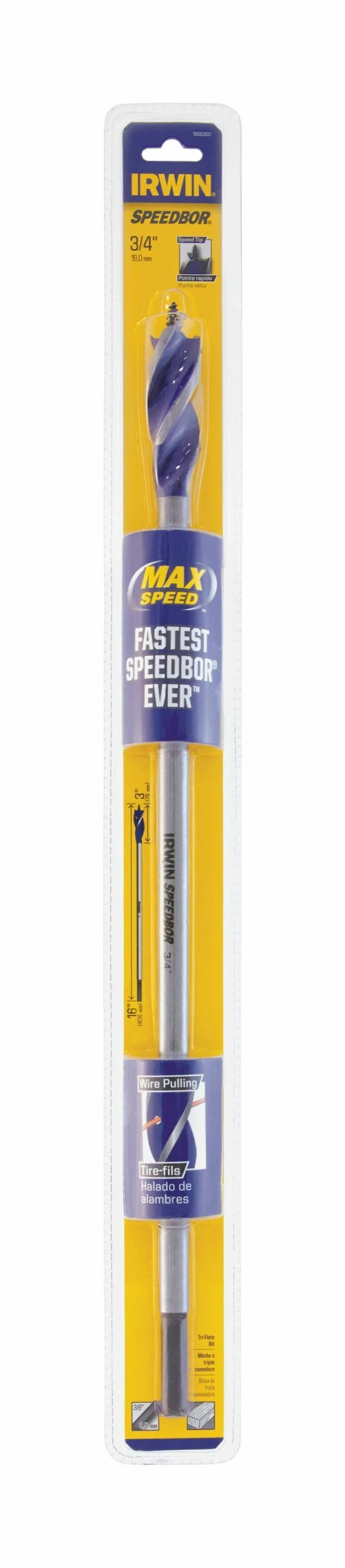 New โ๏ธ IRWIN Woodboring Drill Bits SPEEDBOR Max 3/4-in Woodboring Installer Drill Bit ๐ 4 New โ๏ธ IRWIN Woodboring Drill Bits SPEEDBOR Max 3/4-in Woodboring Installer Drill Bit ๐ - Image 2