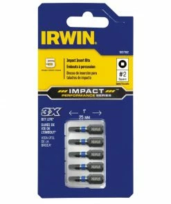 Cheap 🎉 IRWIN Impact Driver Bits 5-Piece 1/4-in x 1-in Square/Robertson Impact Driver Bit 🤩