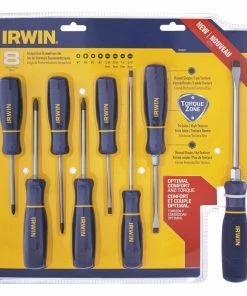 Promo 🎁 IRWIN Screwdrivers 8-Piece Plastic Handle Set Screwdriver Set 🔔