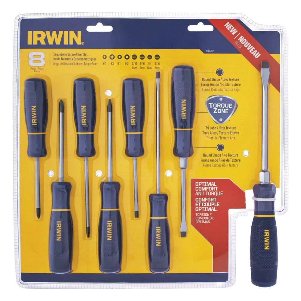 Promo ๐ IRWIN Screwdrivers 8-Piece Plastic Handle Set Screwdriver Set ๐ 3 Promo ๐ IRWIN Screwdrivers 8-Piece Plastic Handle Set Screwdriver Set ๐