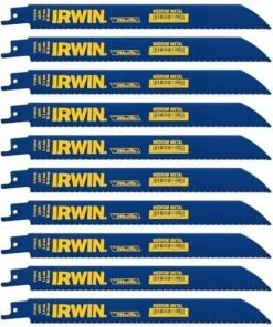 Brand new 🌟 IRWIN Reciprocating Saw Blades 10-Pack Bi-Metal 8-in 18-TPI Metal Cutting Reciprocating Saw Blade ✨