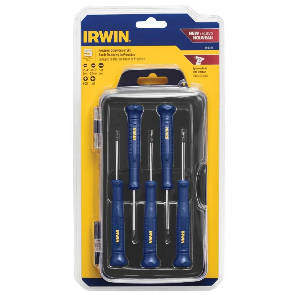 Cheap ๐ IRWIN Screwdrivers Precision 5-Piece Plastic Handle Magnetic Set Screwdriver Set โค๏ธ 3 Cheap ๐ IRWIN Screwdrivers Precision 5-Piece Plastic Handle Magnetic Set Screwdriver Set โค๏ธ
