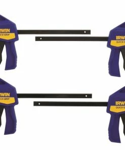 Hot Sale ✔️ IRWIN Clamps QUICK-GRIP 4-Pack 6-in Medium-Duty One Handed Bar Clamp 🔔