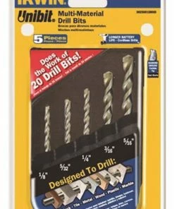 Outlet 👏 IRWIN Masonry Drill Bits Multi-Material 5-Piece x 4-in Carbide Masonry Drill Bit for Rotary Drill 🔔