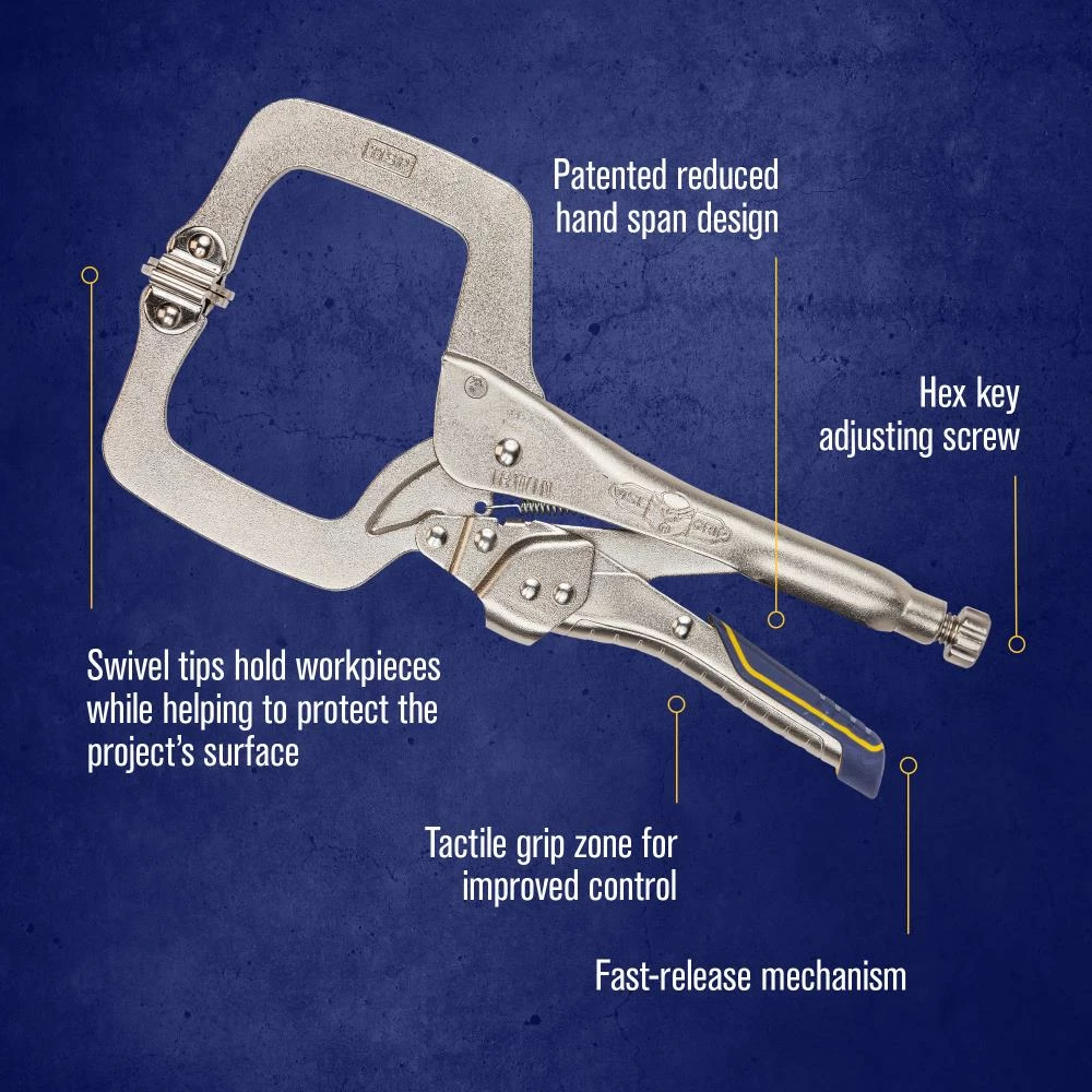 Budget ❤️ IRWIN VISE-GRIP Reduced Hand Span Fast Release 11-in Welding C-clamp Locking Pliers Swivel Tips ✔️ 9 Budget ❤️ IRWIN VISE-GRIP Reduced Hand Span Fast Release 11-in Welding C-clamp Locking Pliers Swivel Tips ✔️ - Image 7