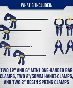 Discount ๐ IRWIN Clamps QUICK-GRIP 8-Pack Assorted Assorted Clamp Set Clamp ๐ 11 Discount ๐ IRWIN Clamps QUICK-GRIP 8-Pack Assorted Assorted Clamp Set Clamp ๐ -IRWIN Sales Store 11551071