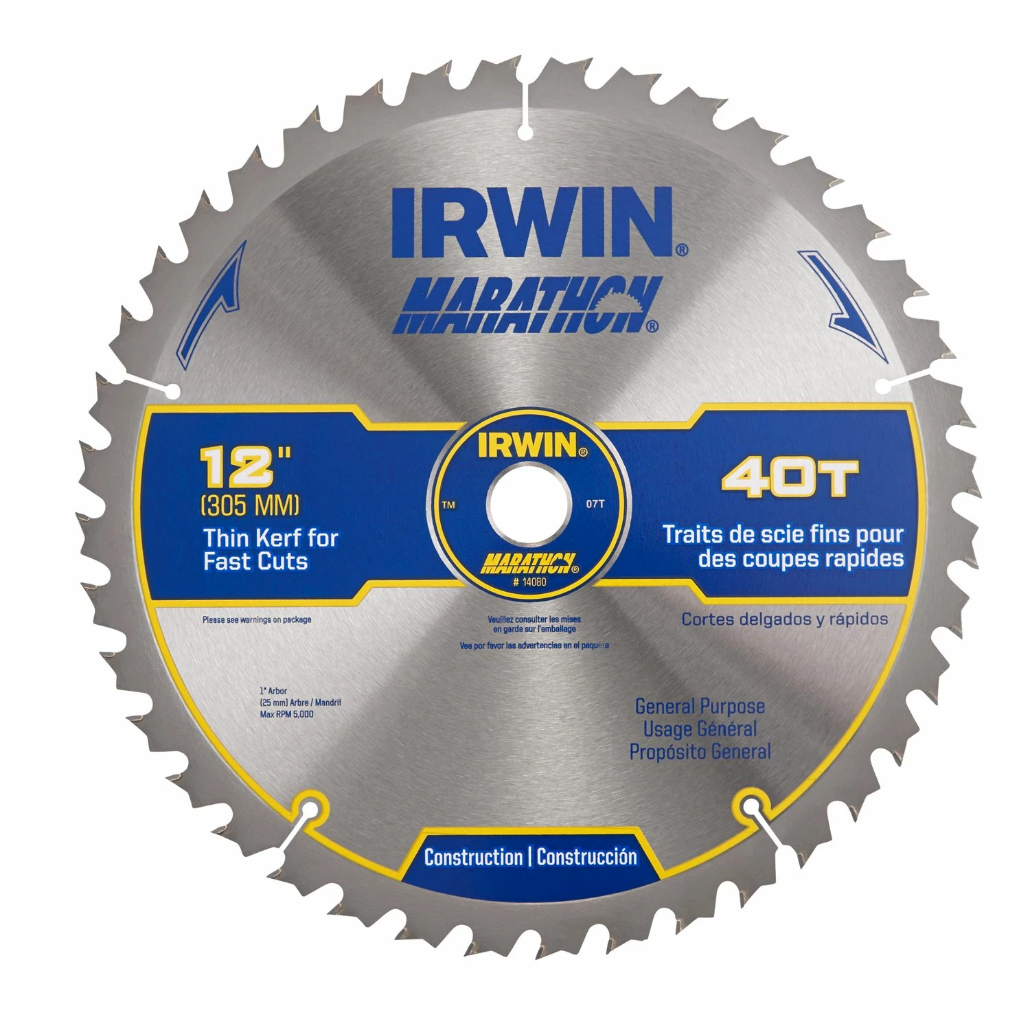 Deals 👏 IRWIN Circular Saw Blades Marathon 12-in 40-Tooth Carbide Miter/Table Saw Blade 🎉 5 Deals 👏 IRWIN Circular Saw Blades Marathon 12-in 40-Tooth Carbide Miter/Table Saw Blade 🎉 - Image 3