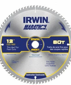 Cheapest 😀 IRWIN Circular Saw Blades Marathon 12-in 80-Tooth Carbide Miter/Table Saw Blade 👏