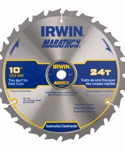 Hot Sale 🤩 IRWIN Circular Saw Blades Marathon 10-in 24-Tooth Carbide Miter/Table Saw Blade 👏