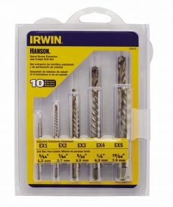 Cheapest 🛒 IRWIN Screw Extractors & Sets Spiral Ext and Drill Bit 10 piece Set 😍