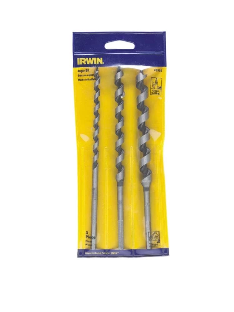 Best deal ⭐ IRWIN Woodboring Drill Bits 3-Piece Assorted Woodboring Auger Drill Bit Set ❤️ 3 Best deal ⭐ IRWIN Woodboring Drill Bits 3-Piece Assorted Woodboring Auger Drill Bit Set ❤️