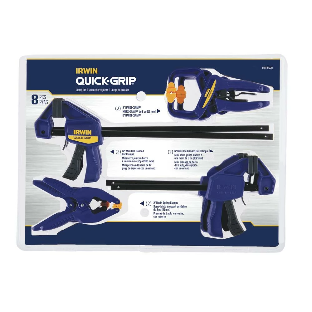 Discount ๐ IRWIN Clamps QUICK-GRIP 8-Pack Assorted Assorted Clamp Set Clamp ๐ 10 Discount ๐ IRWIN Clamps QUICK-GRIP 8-Pack Assorted Assorted Clamp Set Clamp ๐ - Image 8
