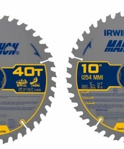 Hot Sale 🌟 IRWIN Circular Saw Blades Irwin Marathon Large Diameter Saw Blades Marathon 2-Pack 10-in 40-Tooth Tungsten Carbide-tipped Steel Miter/Table Saw Blade Set 🎉