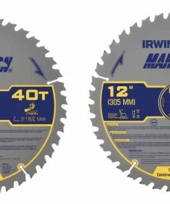 Budget 🎁 IRWIN Circular Saw Blades Irwin Marathon Large Diameter Saw Blades Marathon 2-Pack 12-in 40-Tooth Tungsten Carbide-tipped Steel Miter Saw Blade Set 🎁