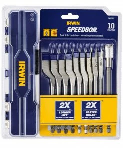 Best reviews of 🧨 IRWIN Woodboring Drill Bits Speedbor 10-Piece Assorted Woodboring Spade Drill Bit Set 👍